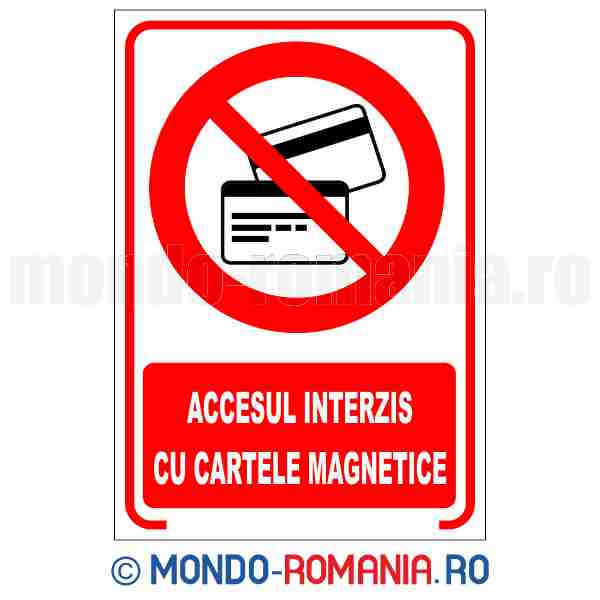 ACCESUL INTERZIS CU CARTELE MAGNETICE - indicator de securitate de interzicere pentru protectia muncii